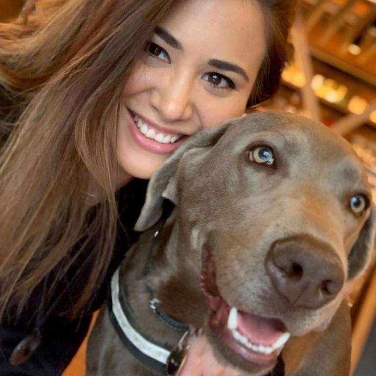 Anastasia and her puppy