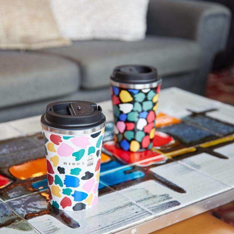 Ethics coffee cups on a table