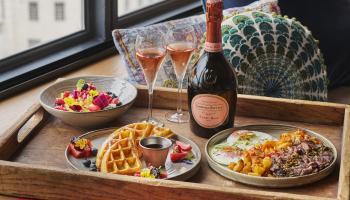 Laurent Perrier breakfast in bed 